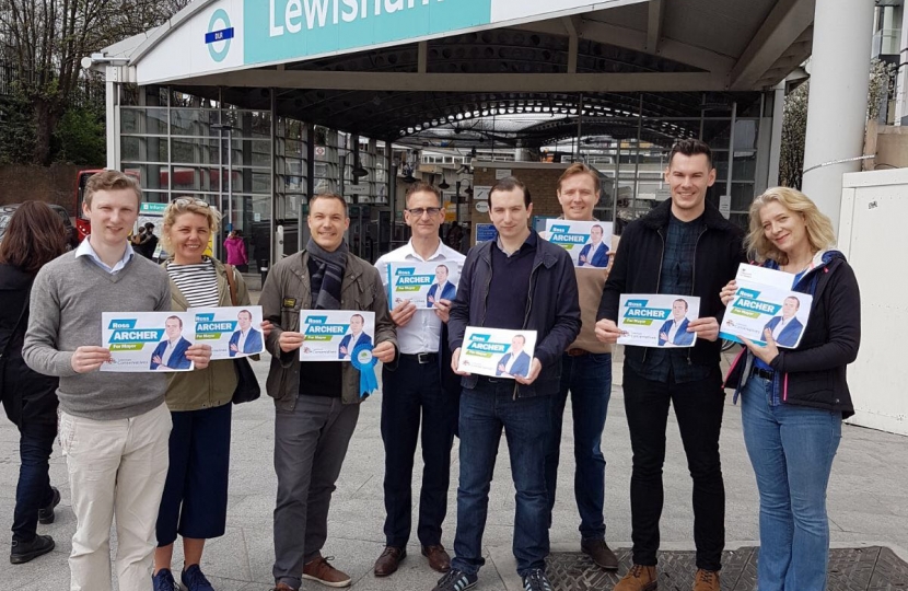 Ross Archer Campaigning in Lewisham