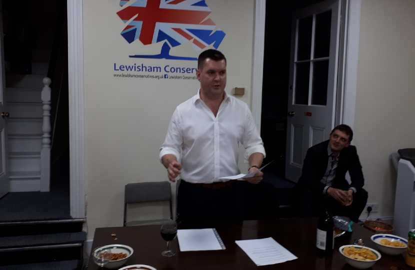 Andy Chairing the Lewisham Conservatives Brexit Debate