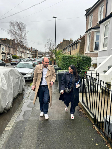 Siama Qadar canvassing with Conservative Party Chairman Richard Holden